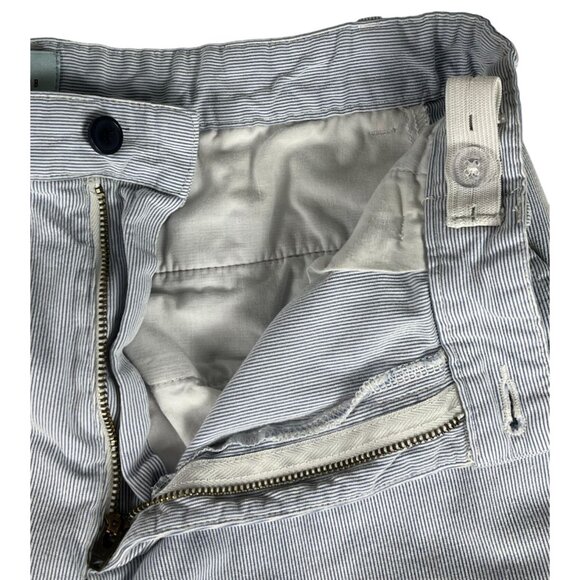 Class Club Modern Fit Striped Chino Shorts Boys 20 Blue White Adjustable Waist - Picture 2 of 8